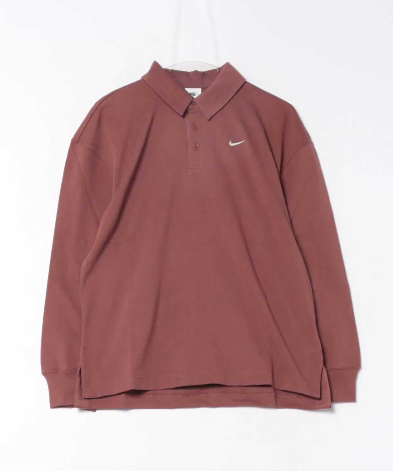 Поло Nike Essential длинный рукав коричневое
