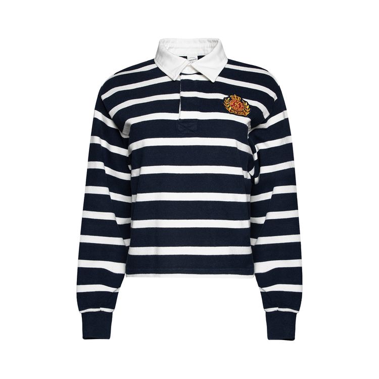 

Поло Sporty & Rich NY Crest Rugby Polo 'Navy/White', белый