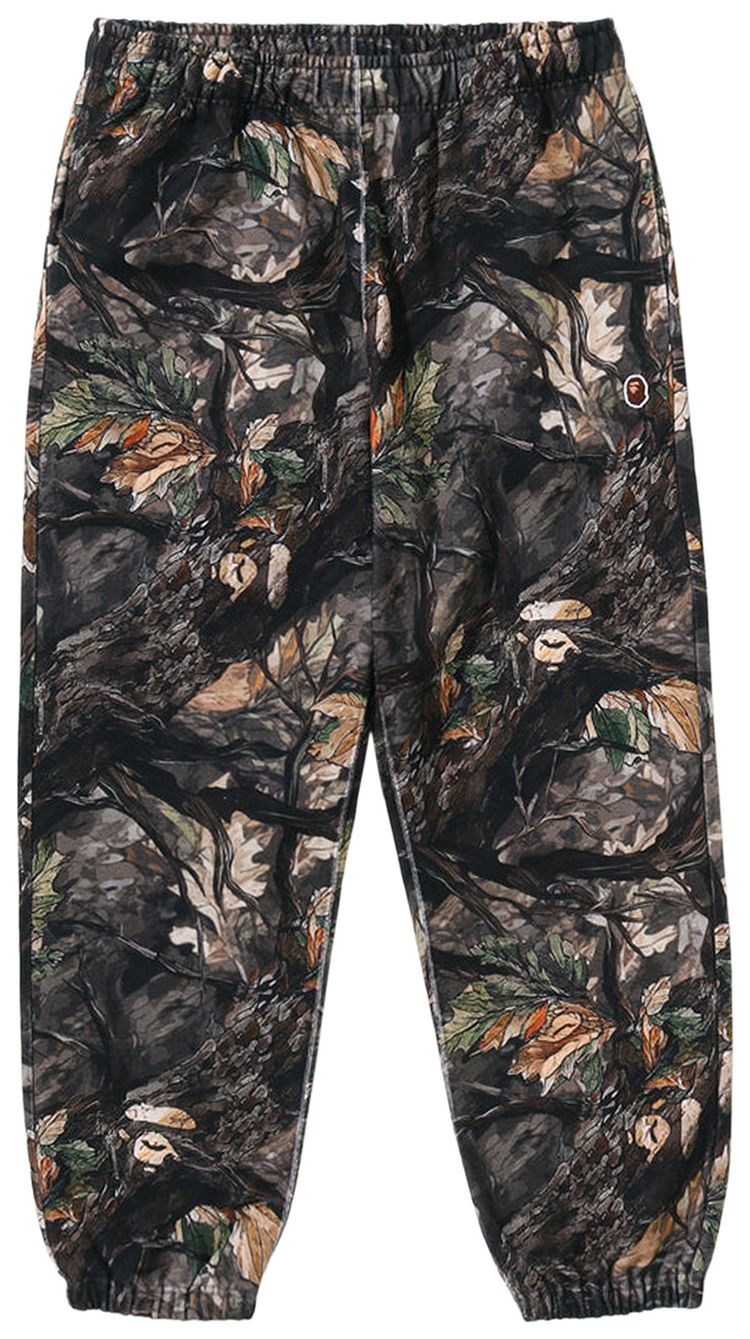 

Спортивные штаны BAPE Tree Edge Camo свободного кроя, коричневые