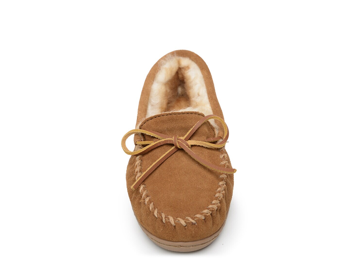 Тапочки-мокасины Minnetonka на жесткой подошве, светло-коричневый — фото 4