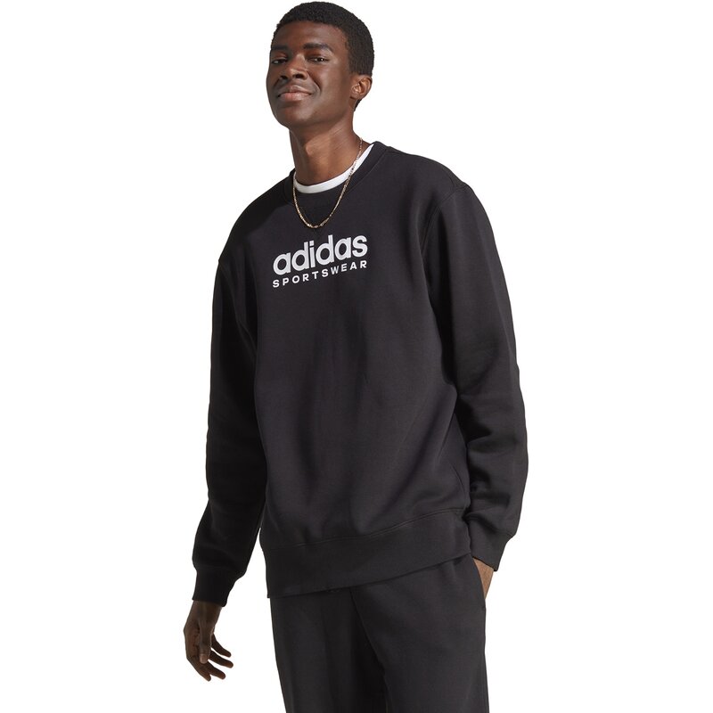 Толстовка all szn флисовая графика Adidas, черный — фото 2