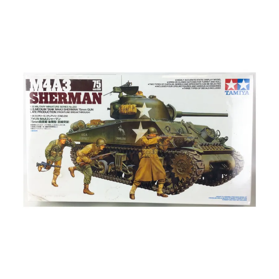 

M4A3 Шерман с 75-мм пушкой, WWII Tank Models - 1/35 Scale