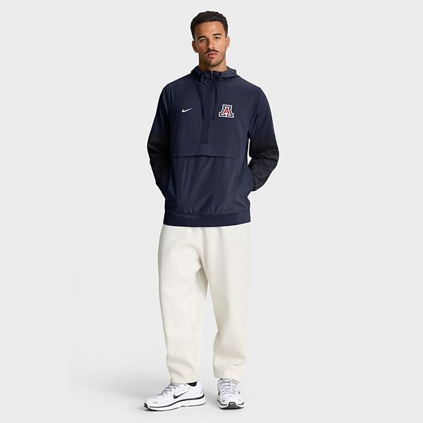 Мужская толстовка с капюшоном и молнией до половины navy arizona wildcats Nike — фото 4