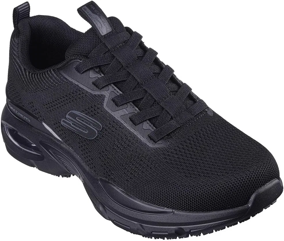Мужские медицинские туфли Skechers Skech-air Venture с противоскользящим покрытием, Black White