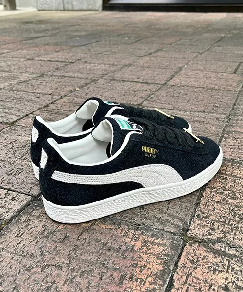 Мужские кроссовки из натуральной кожи SUEDE FAT LACE PUMA чёрные — фото 2