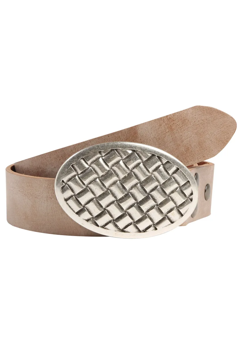 

Кожаный ремень LIFEBURG by showroom 019° со сменной застежкой "Oval Braided" Rettungsring By Showroom 019°, цвет Natur