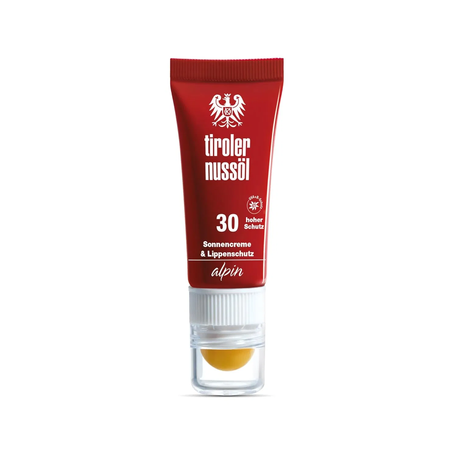 Комбинированный стик «Alpine Travel Sun Cream & Lip Balm» SPF 30 от Tiroler Nussöl Tiroler Nussöl