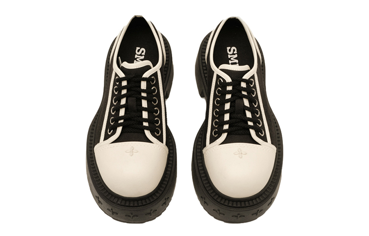 Compass Casual Одинарные Туфли Женские Черно-Белые SMFK — фото 4