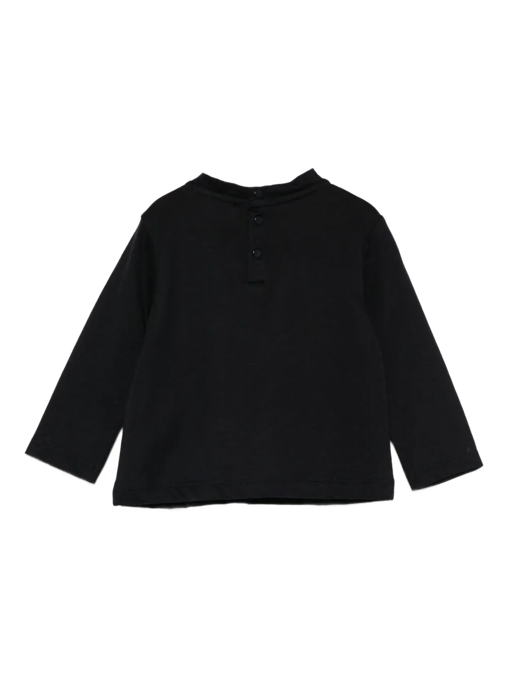 Футболка с длинными рукавами и логотипом Emporio Armani Kids, черный — фото 2