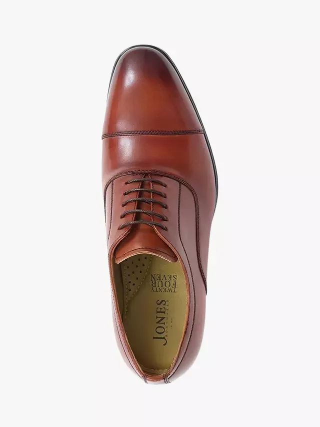 Оксфордские туфли из вощеной кожи Middleham Jones Bootmaker, Cognac — фото 4