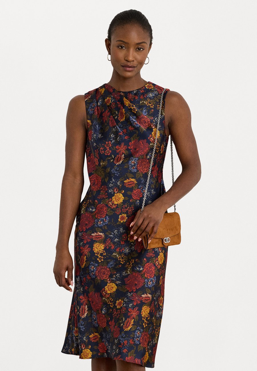 

Платье Lauren Ralph Lauren FLORAL PLEATED CHARMEUSE COCKTAIL DRESS, Multicoloured/Multi-Coloured