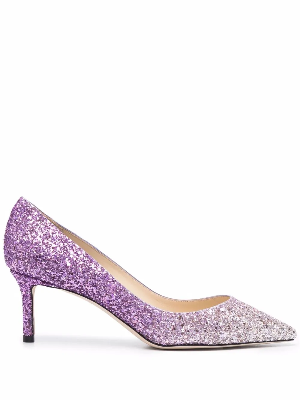 Туфли Romy 60 с блестками JIMMY CHOO, фиолетовый