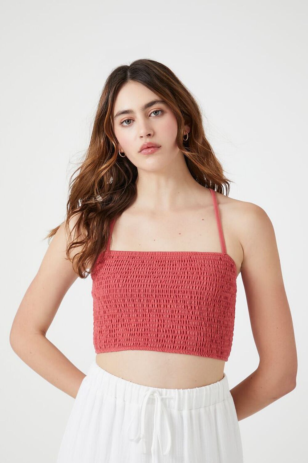 

Укороченная майка со сборками Forever 21