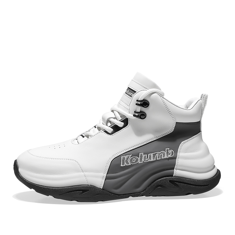 

Колумб высокие кеды мужские бело-голубые