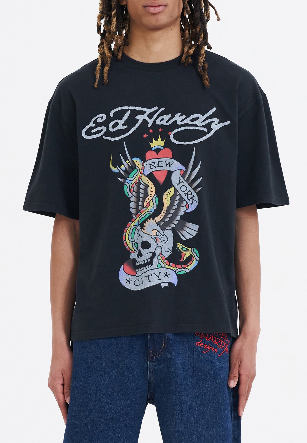 

Футболка с принтом Ed Hardy, черный