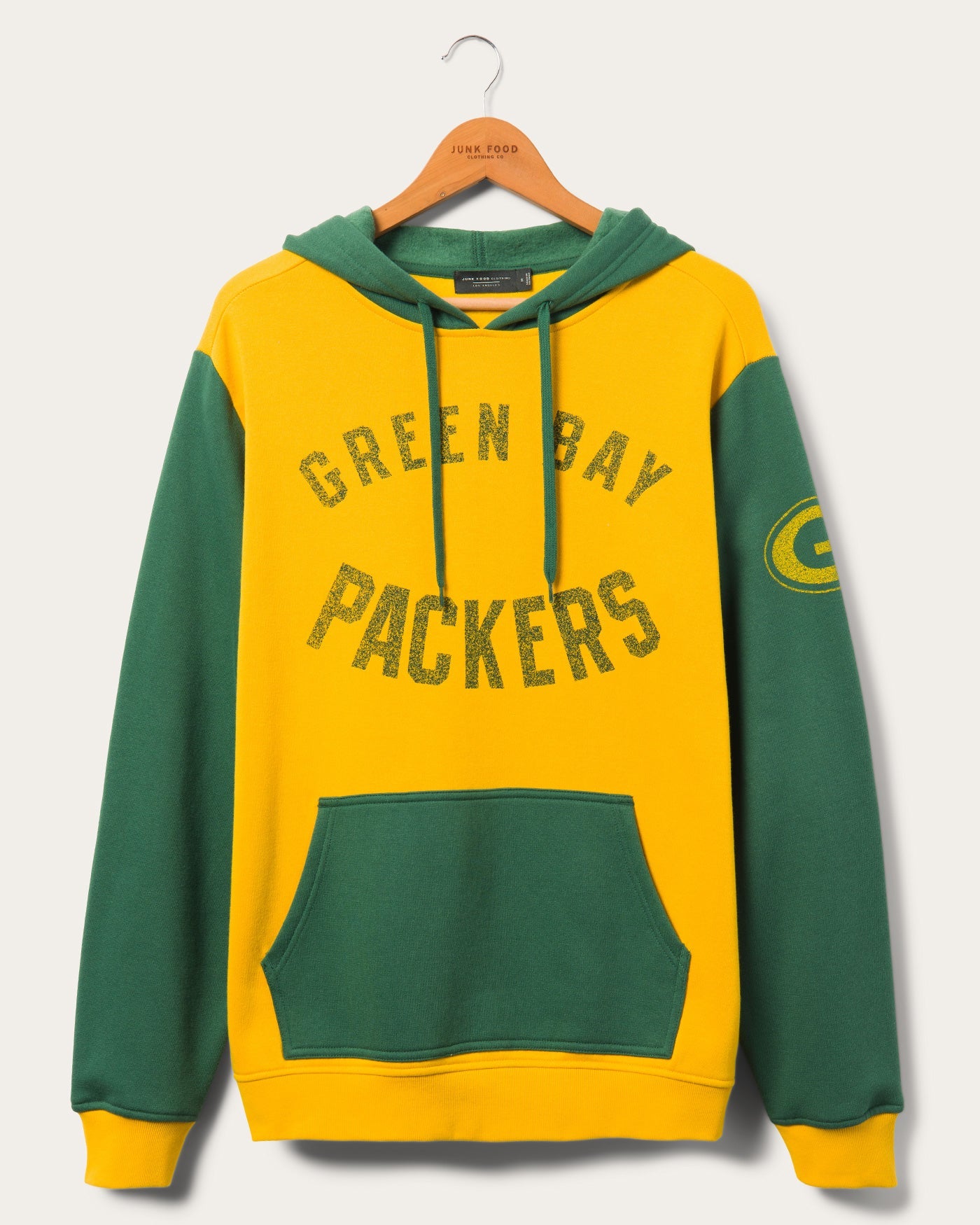 

Толстовка с капюшоном Packers Goal Line Junk Food Clothing, цвет mustard/hunter