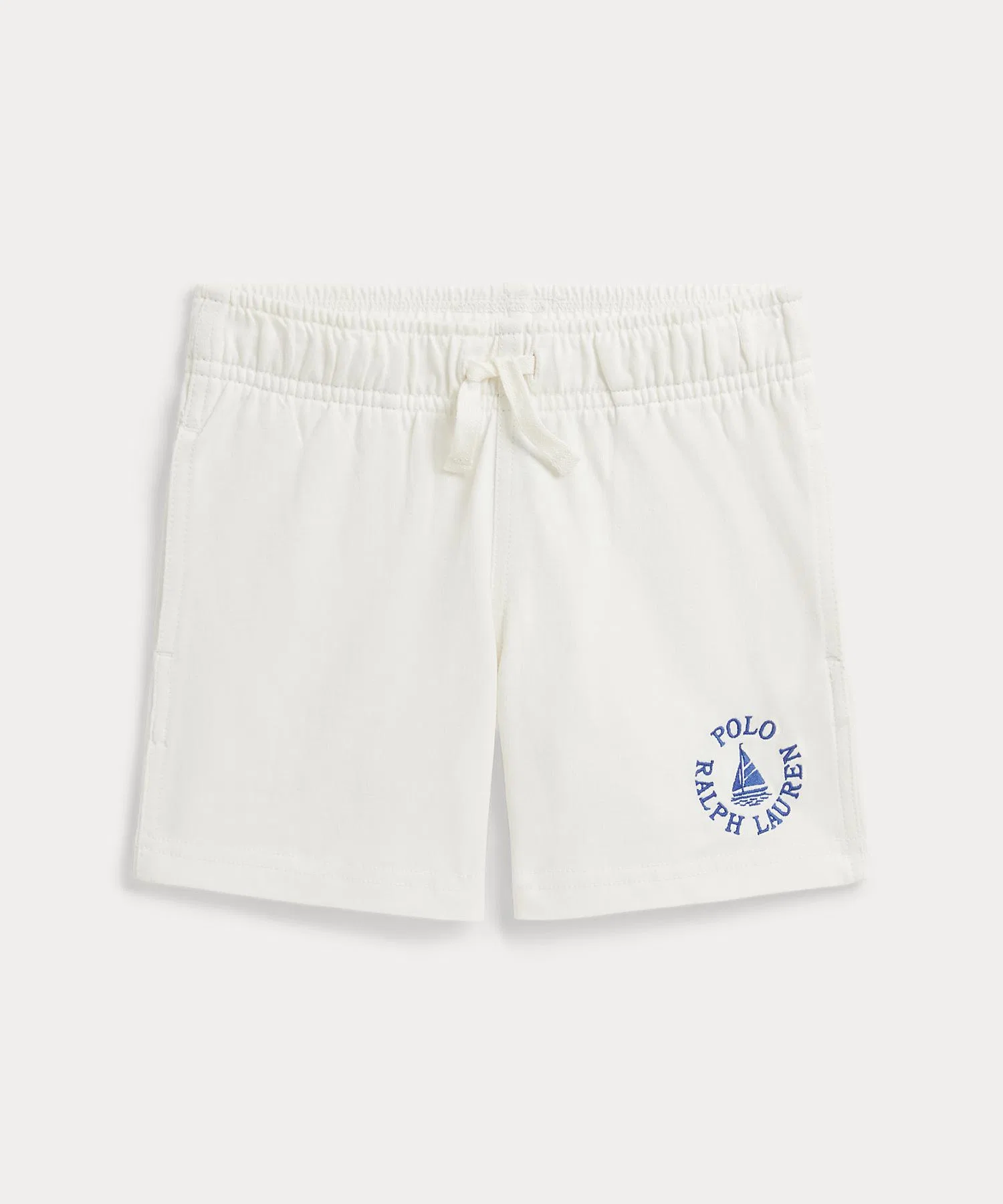 Детские хлопковые шорты с логотипом POLO RALPH LAUREN белые