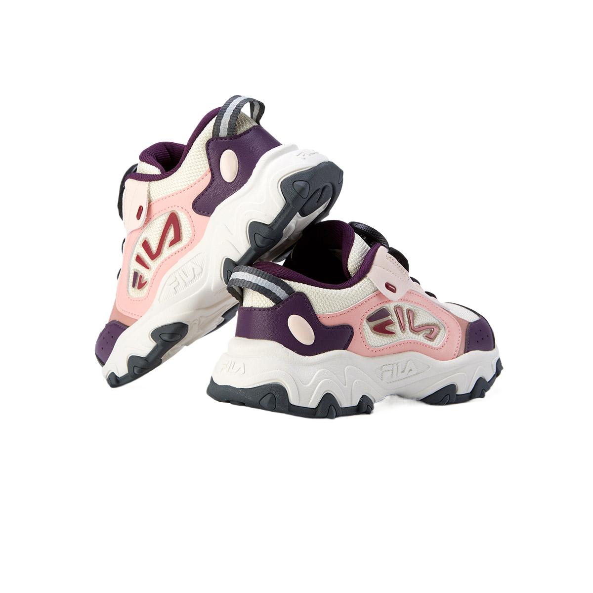 FILA KIDS Боа лоу топ детские повседневные кроссовки antique white/shadow purple kids' — фото 4