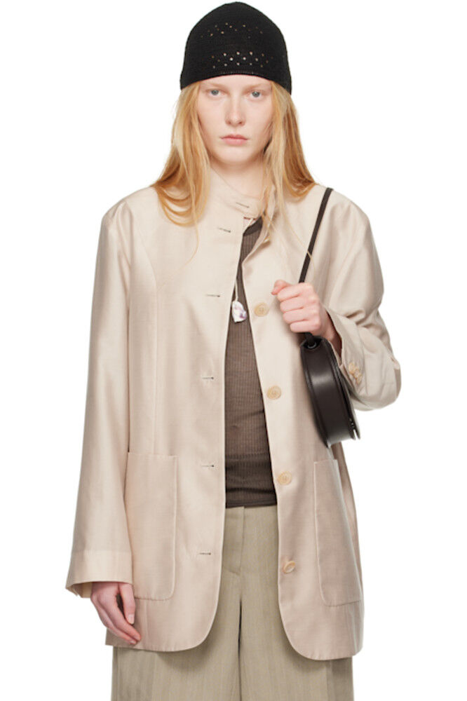 

WORK SHOP Emporio Armani Бежевое пальто с помпосо OUR LEGACY