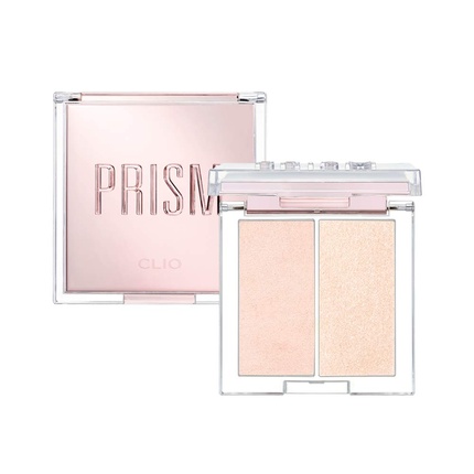 

Палитра хайлайтеров CLIO Prism Highlighter Duo Shade Highlight Palette Face Illuminator 01 Cream Fizz Clio Professional