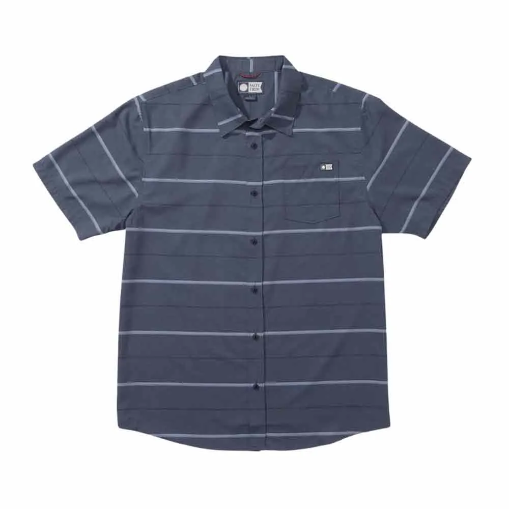 

Рубашка с коротким рукавом Salty Crew Skipper tech woven, синий