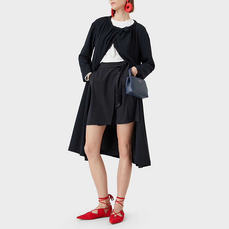 EMPORIO ARMANI SS22 Повседневные короткие юбки Women's Navy Blue — фото 4