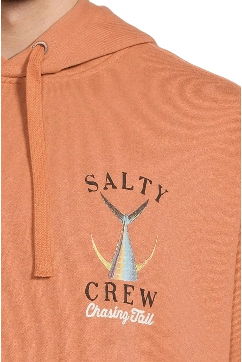 Мужская флисовая толстовка Salty Crew с капюшоном и отворотом - повседневная мужская толстовка с длинным рукавом из хлопка - стильная пляжная одежда, Sierra — фото 4