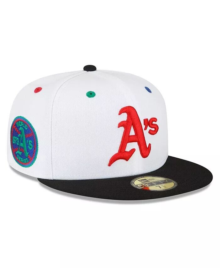 

Мужская бело-черная шляпа приталенного цвета Oakland Athletics 1973 World Series Primary Eye 59FIFTY New Era, белый