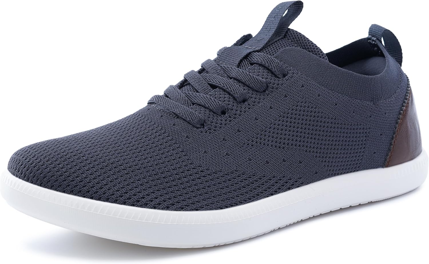 

Мужские широкие повседневные кроссовки WHITIN, Кроссовки-оксфорды из вязаной сетки, Без перепада подошвы, темно-серый