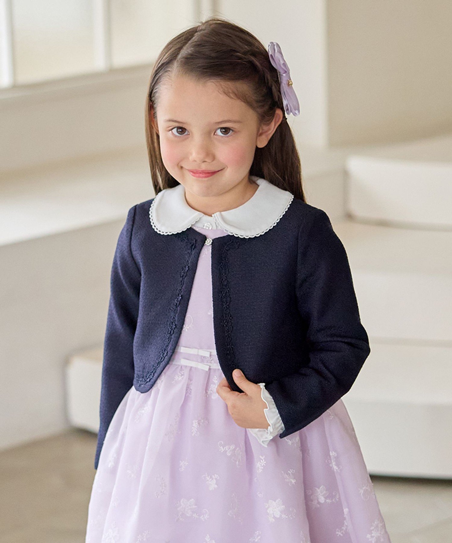 Куртка Болеро без воротника Any Kids, Navy [075]