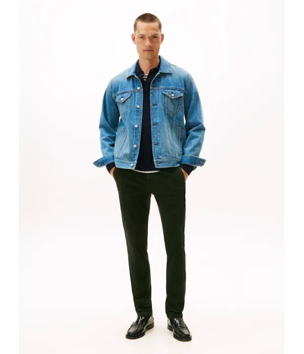 Вельветовые брюки-чинос Denton Straight fit Tommy Hilfiger, зеленый — фото 2