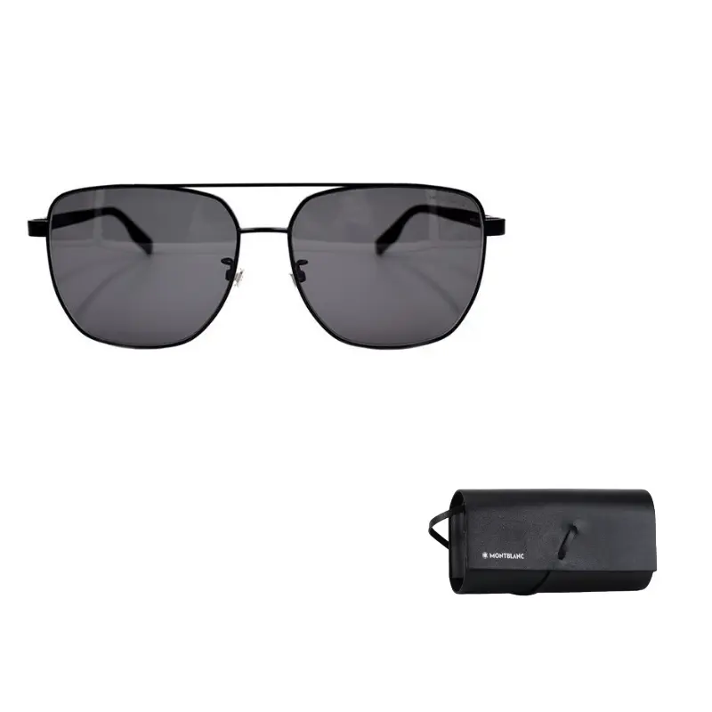 

MONTBLANC Мужские солнцезащитные очки асимметричной формы из сплава, Black