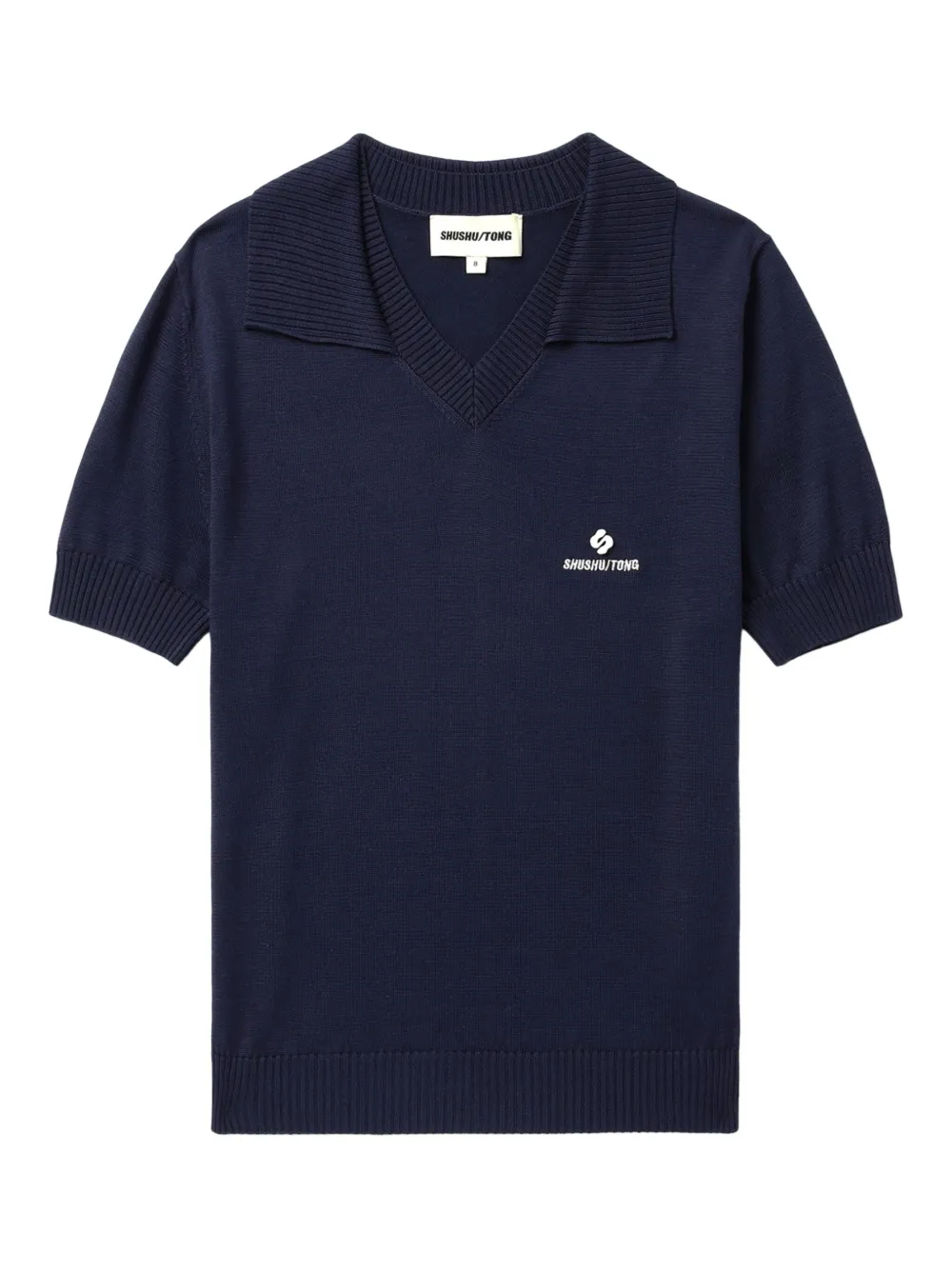 

Рубашка поло с вышитым логотипом SHUSHU/TONG, синий