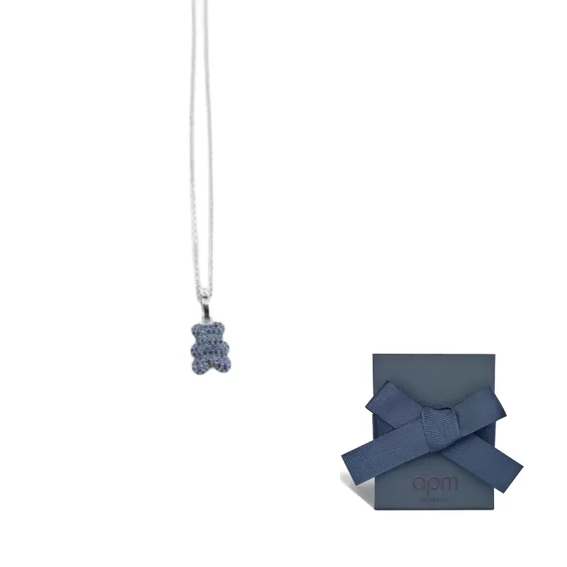 

925 Sterling Silver унисекс-ожерелья/серебристый Apm Monaco, синий/серебряный