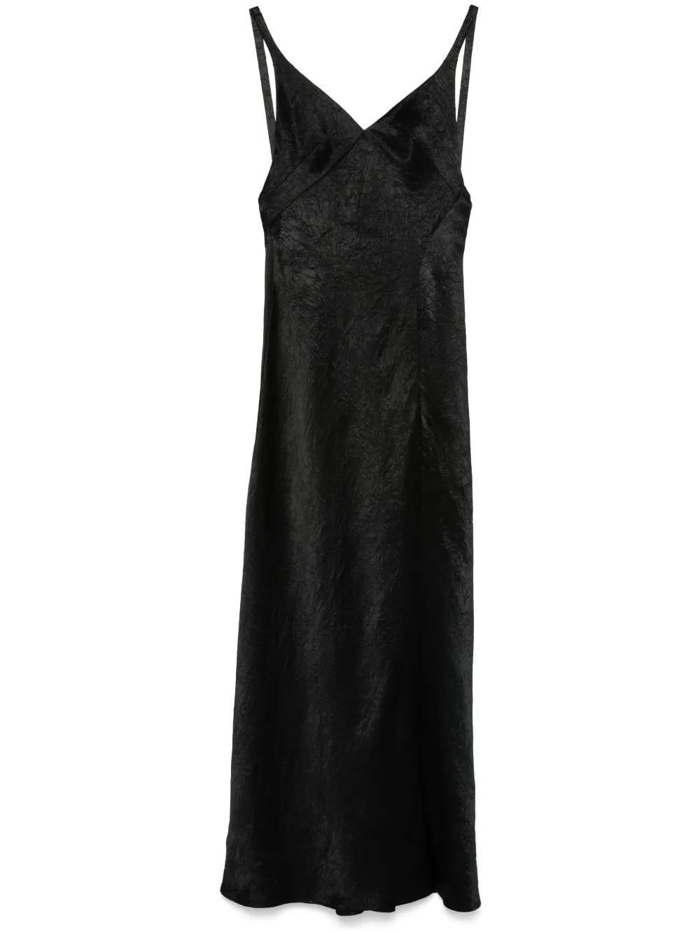 

Платье макси с жатым эффектом Alexander McQueen, черный
