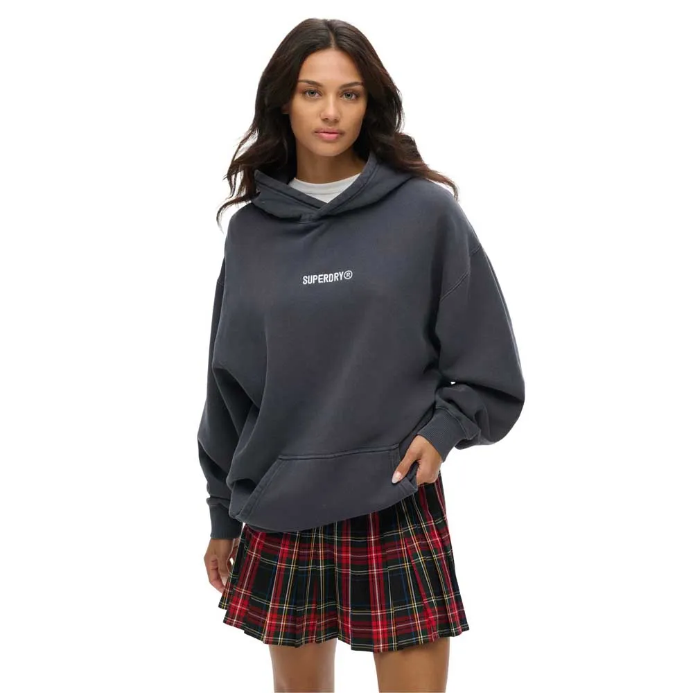 

Худи Superdry Micro Logo Graphic Pluse Size, черный