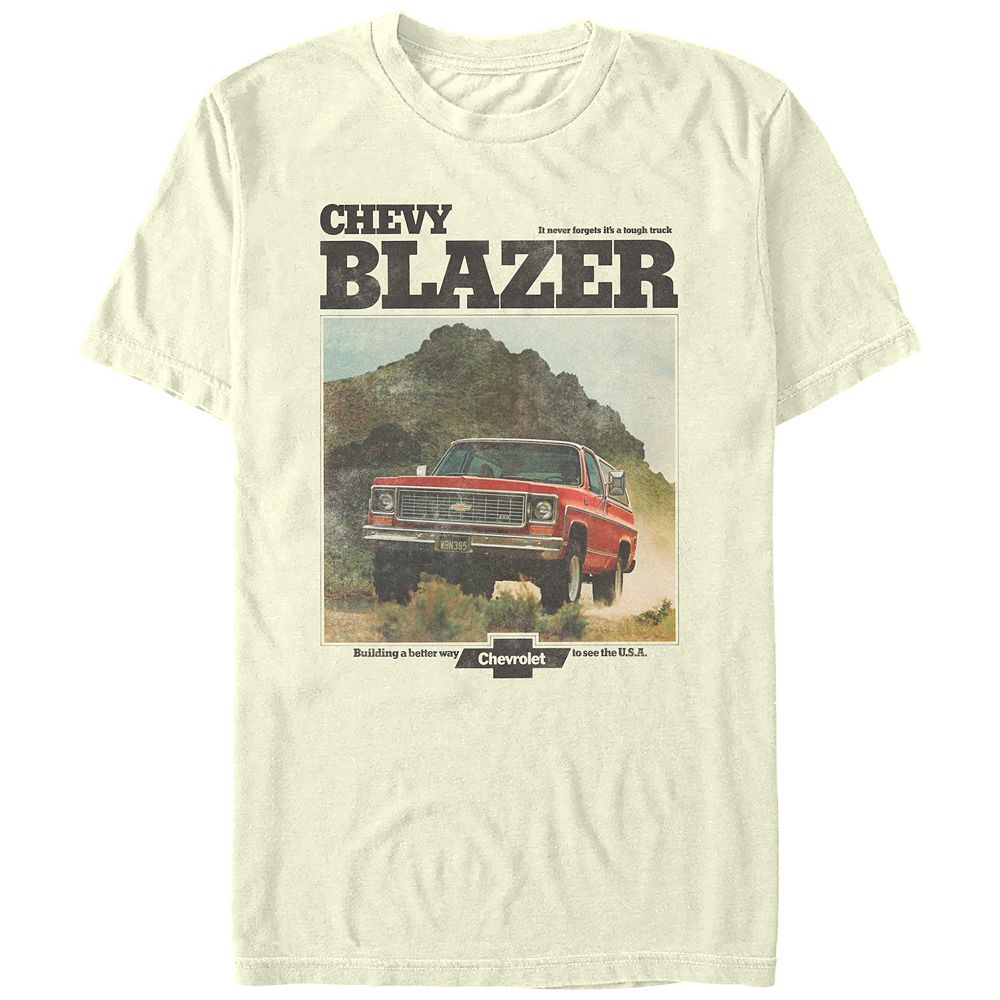 

Мужская футболка с рисунком Chevy Blazer Licensed Character, цвет Natural