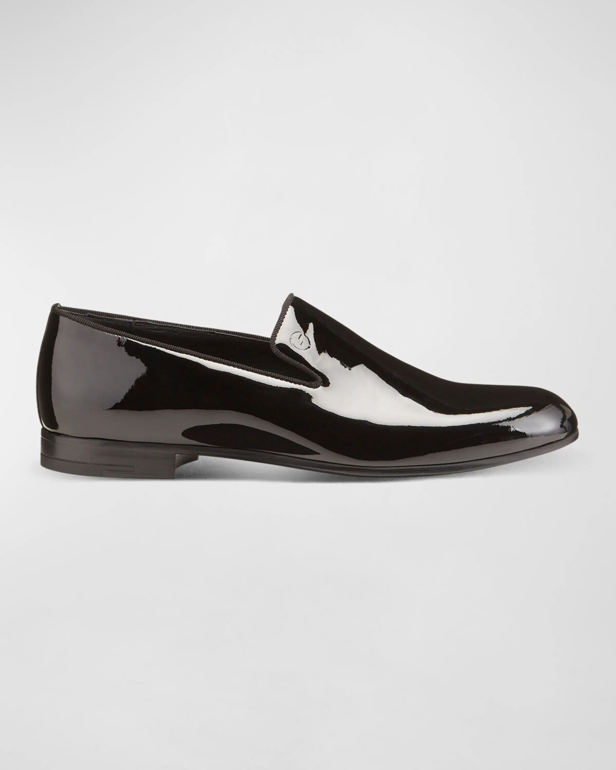

Мужские лакированные деловые слипоны Giorgio Armani, цвет Black