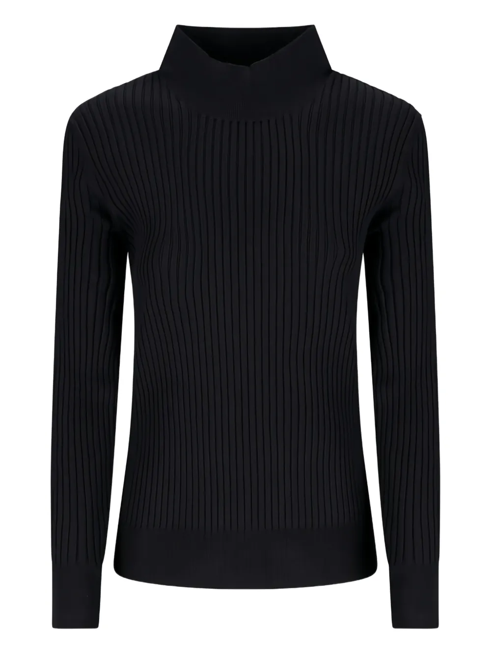 

Свитер в рубчик с высоким воротником PT Torino, черный