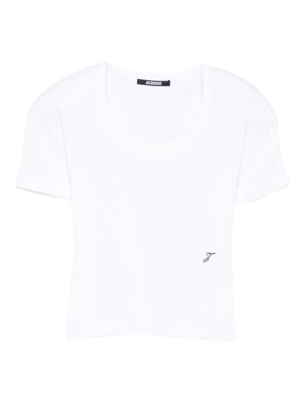 

Футболка с U-образным вырезом JACQUEMUS, белый