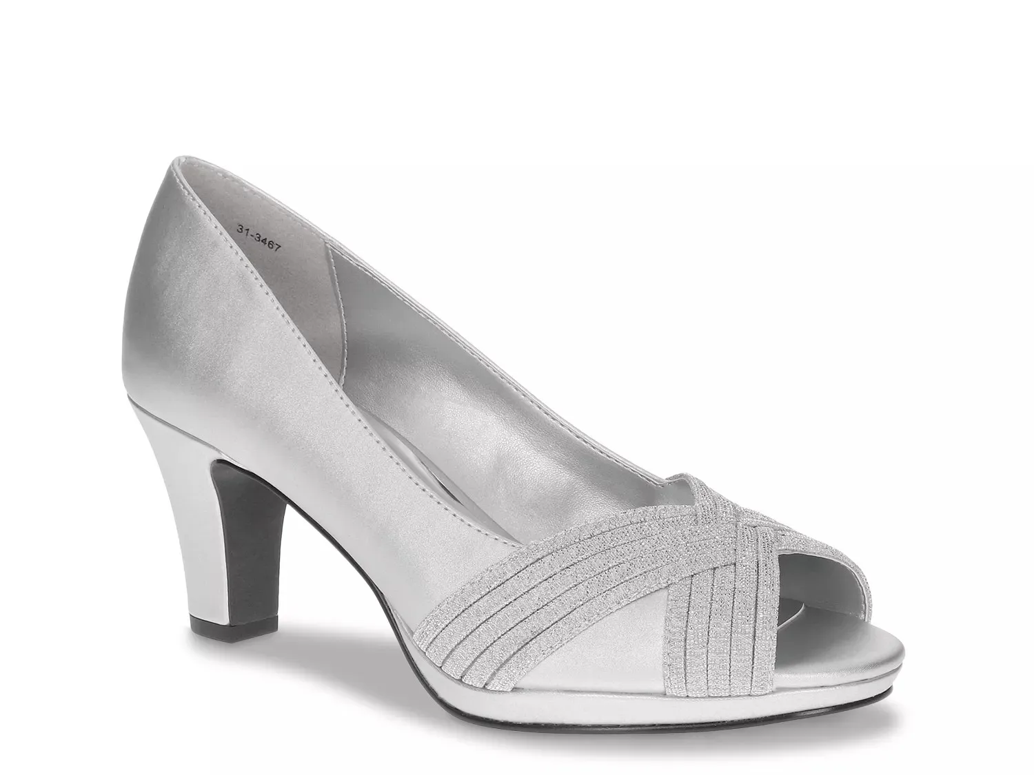Туфли-лодочки Easy Street Lavish Platform, серебристый атлас