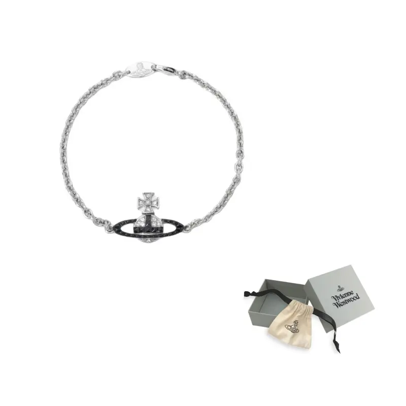 

Vivienne Westwood Браслеты с камнями для мужчин, черный