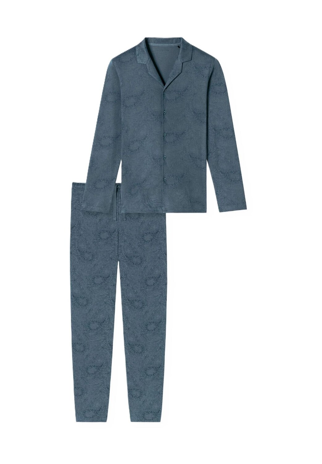 

Мужская пижама Fine Interlock с узором пейсли SCHIESSER, цвет 816 Jeansblau