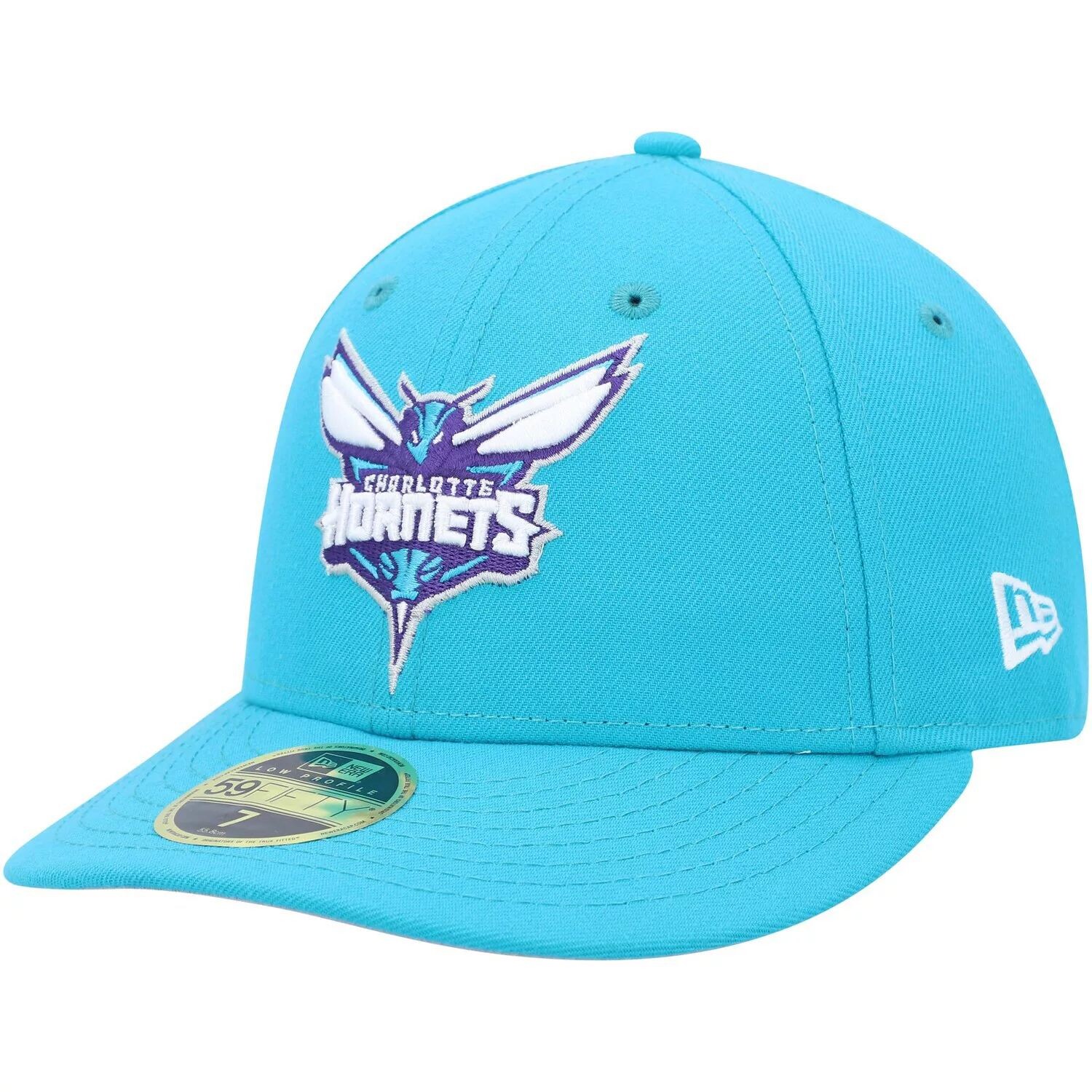 

Мужская низкопрофильная приталенная шляпа New Era Teal Charlotte Hornets Team 59FIFTY