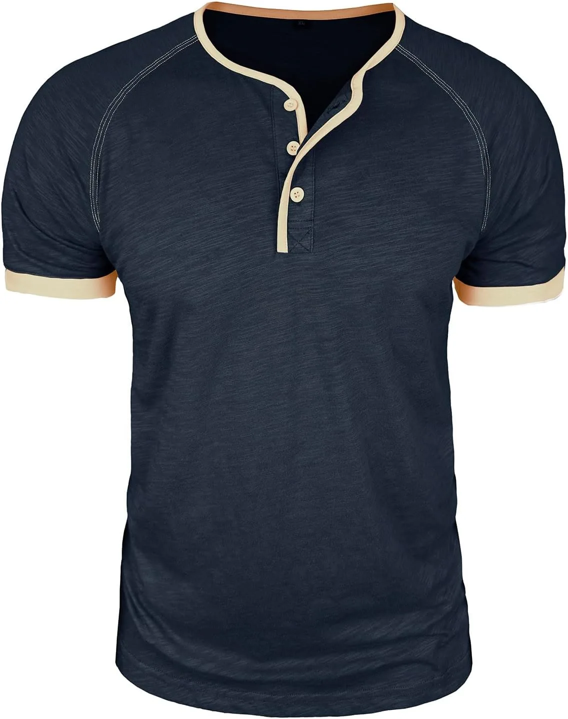 

Мужская футболка с коротким рукавом и лодочкой Color Block Crochet Knit