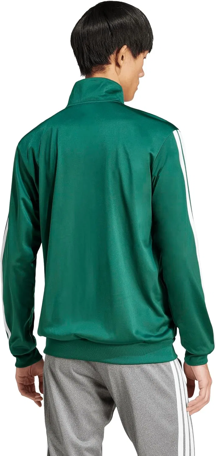 Толстовка Adidas Essentials Warm-up 3-stripes мужская, зеленый — фото 4