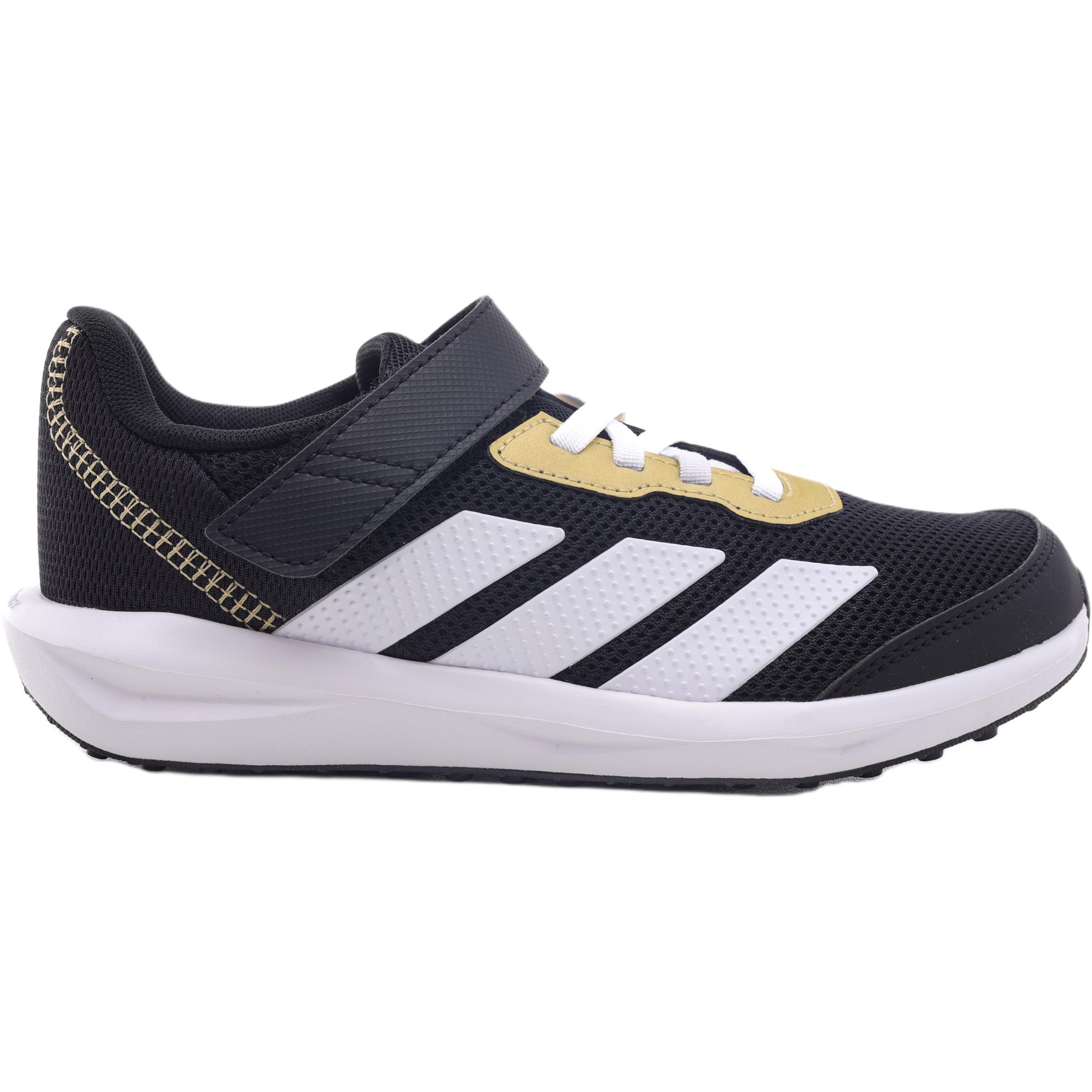 Adidas Детские беговые кроссовки Faito Slip Resistant Abrasion Resistant низкие черные для детей 3-7 лет — фото 3