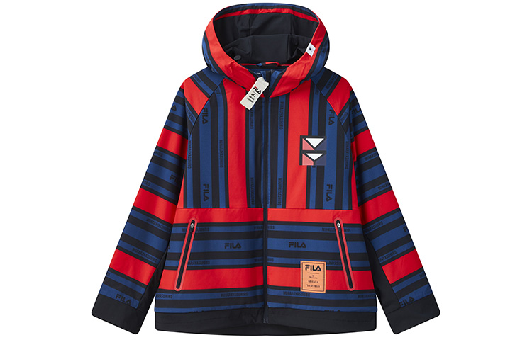 

FILA Куртка мужская в красно-синюю полоску, Red & Navy Blue Stripes