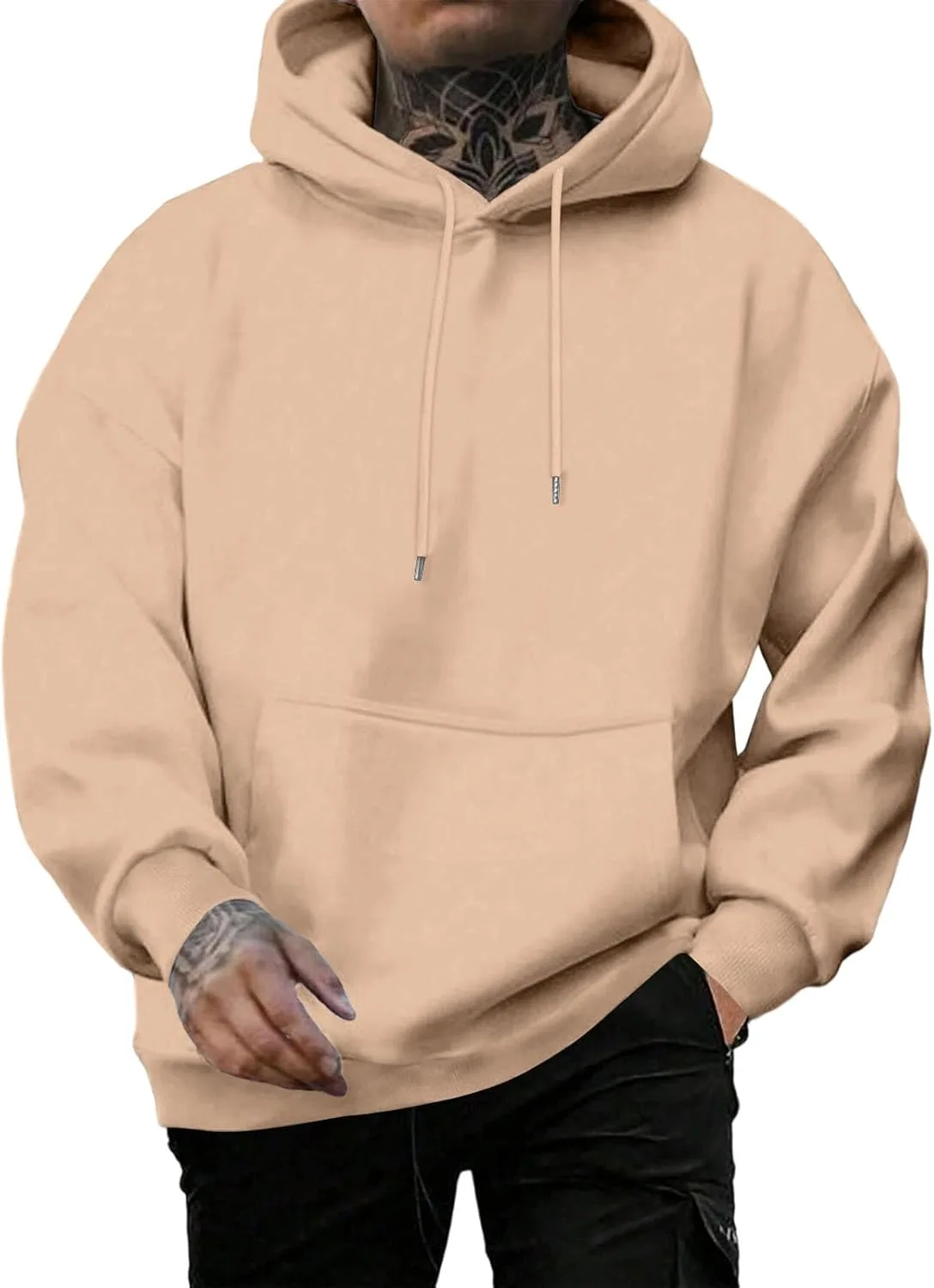 

Мужской худи с принтом дракона, свободный крой