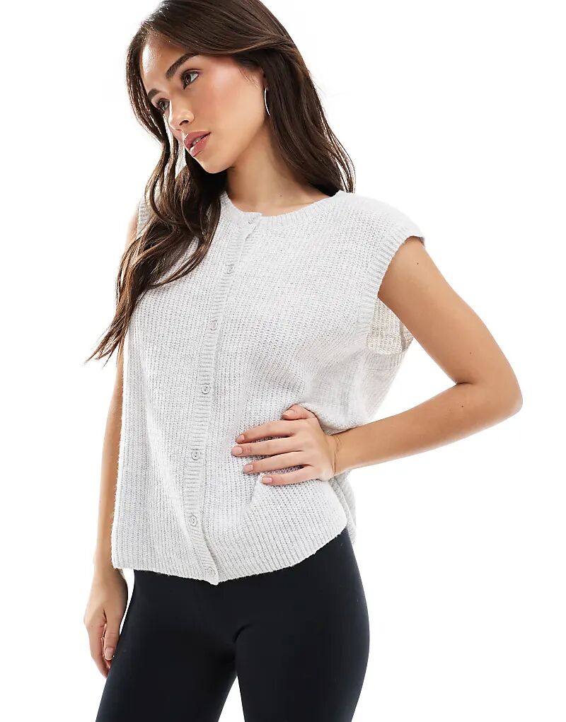 

Жилет Cotton On Lounge на пуговицах светло-серого цвета Cotton On